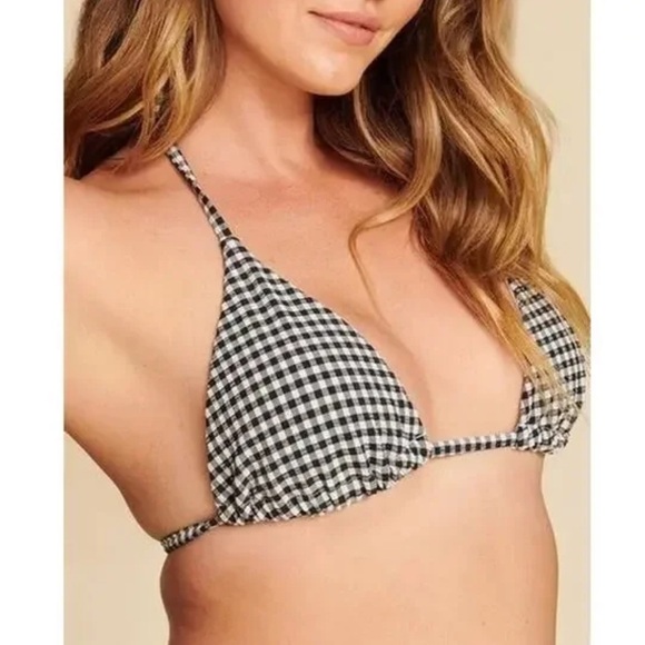 Andie Swim The String Top Black And White Gingham Bikini Size XXXL - Picture 1 of 8